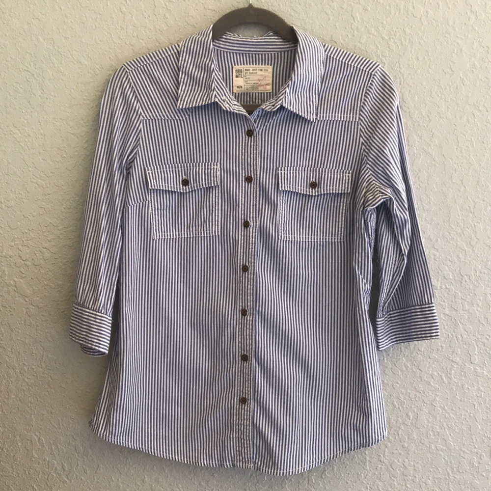 Garage Striped Button Up Shirt